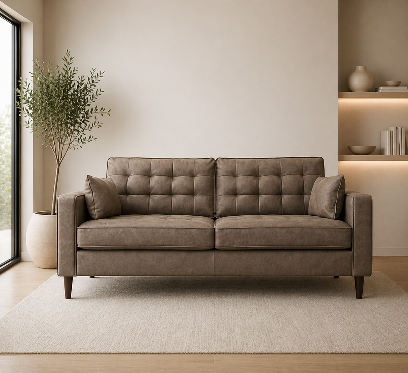 EMMA 3-Seater Sofa PRESTON 94 - mocha
