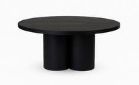 OLLIE Round Coffee Table 80cm - Black.