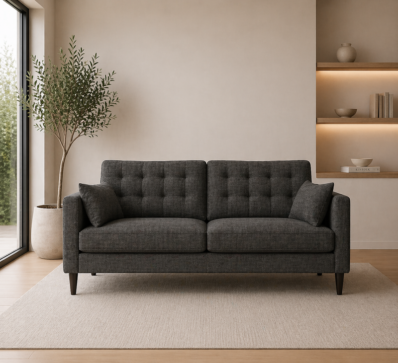 EMMA 3-Seater Sofa LISBON GREY - dark grey