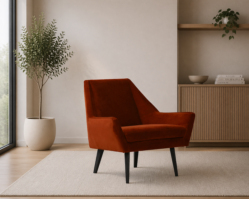 CARLTON Armchair MEG 64 - burnt orange