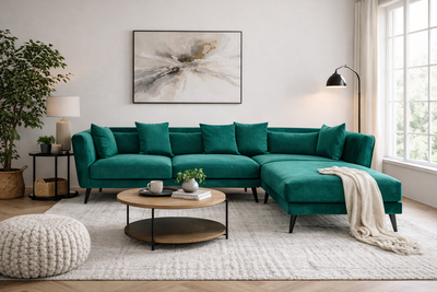 AVENUE Corner Sofa Right-Hand Side - teal