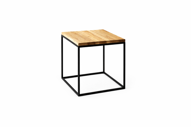 MILAN End Table - oak / black