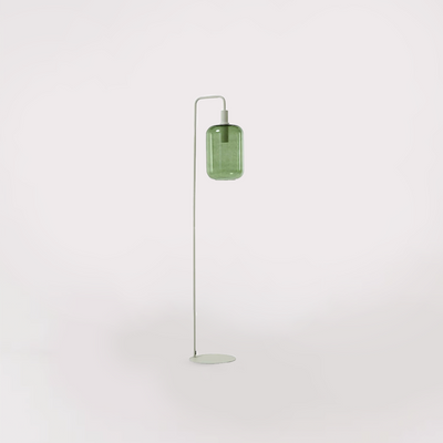 LEKAR Floor Lamp - light grey / green (E27)