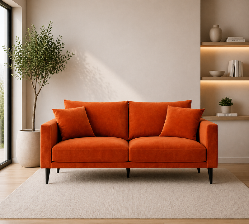CONNIE 2-Seater Sofa  VELLUTO 33 - rust