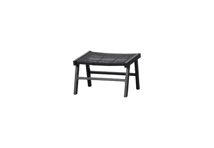PUK HOCKER Outdoor Footstool - black