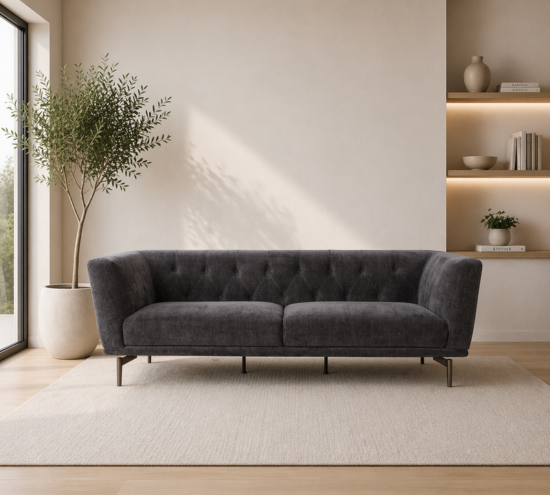 BOBBY 3-Seater Sofa ETHAN 25 - grey