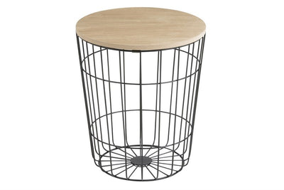 LOTUS End Table 43cm - oak / black