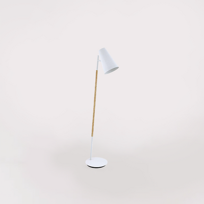 ARASI Floor Lamp - white / oak (E27)
