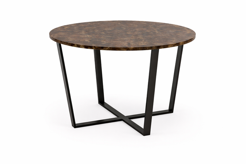 AMBLE Round Dining Table 110cm - brown