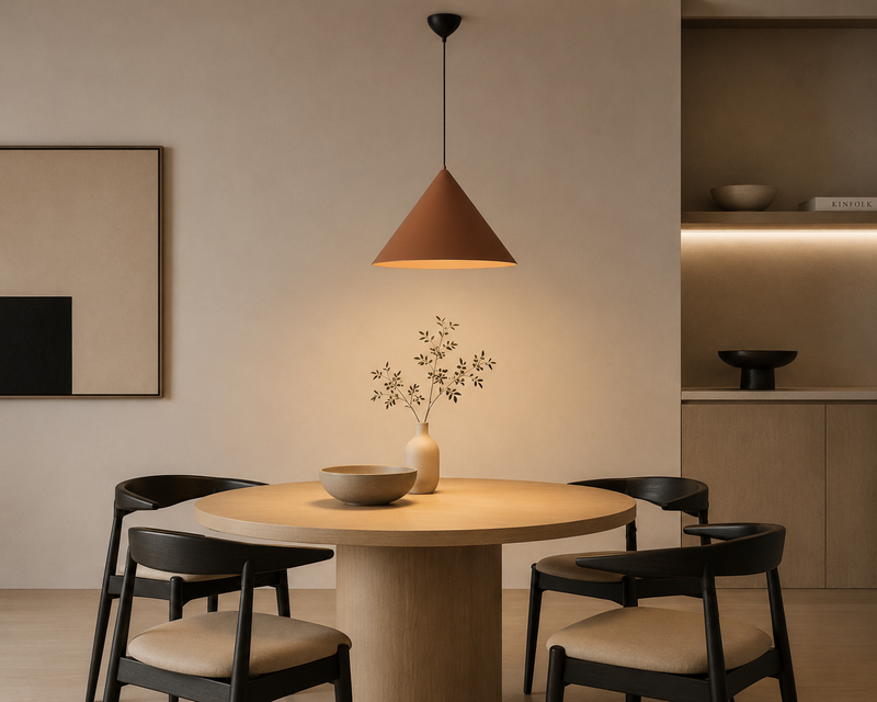 ISO Ceiling Light - Ruby / Black (E27)