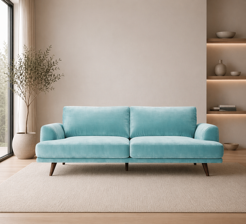 BENJAMIN 3-Seater Sofa MEG 12 - light teal