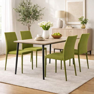 OLLIE Dining Chair - Moss Green.