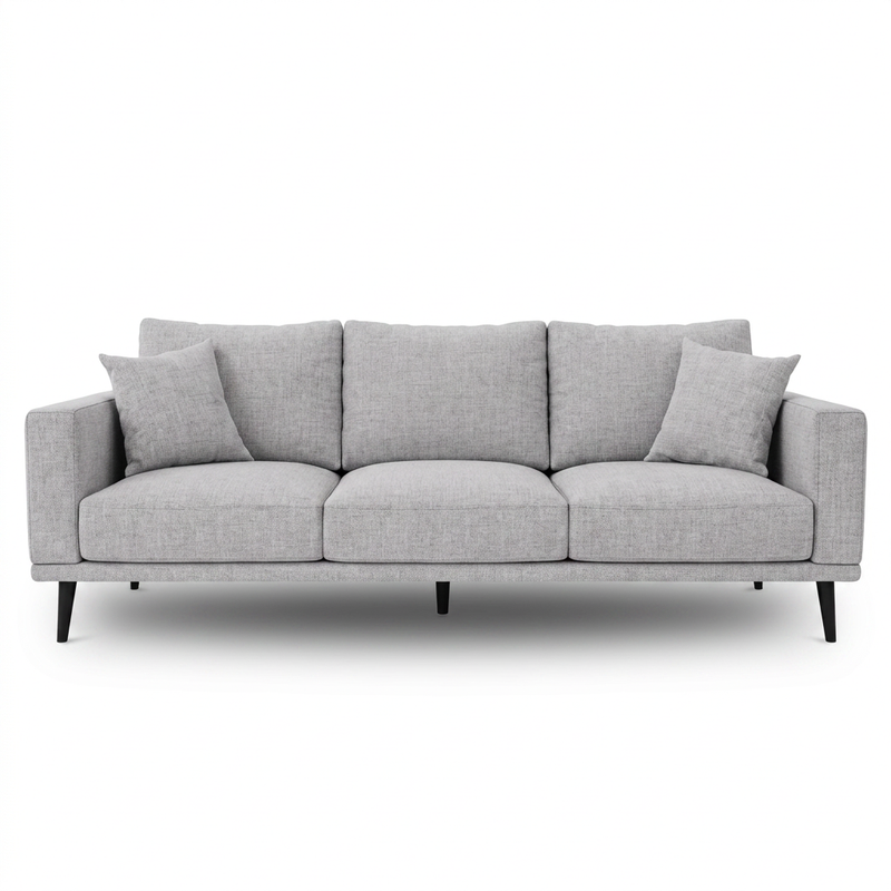 CONNIE 3-Seater Sofa COMO PEBBLE - light grey