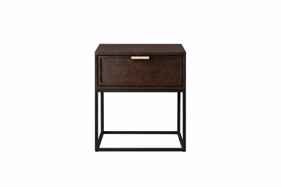 ZACK Bedside Table - wenge / black.