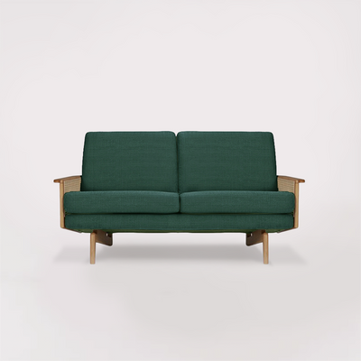 Egsmark Cane Webbing 2 Seater Sofa (Larmony Green)