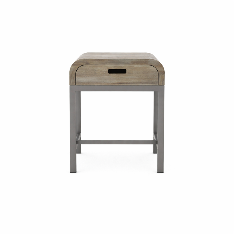 RADIUS End Table with Drawer - oak