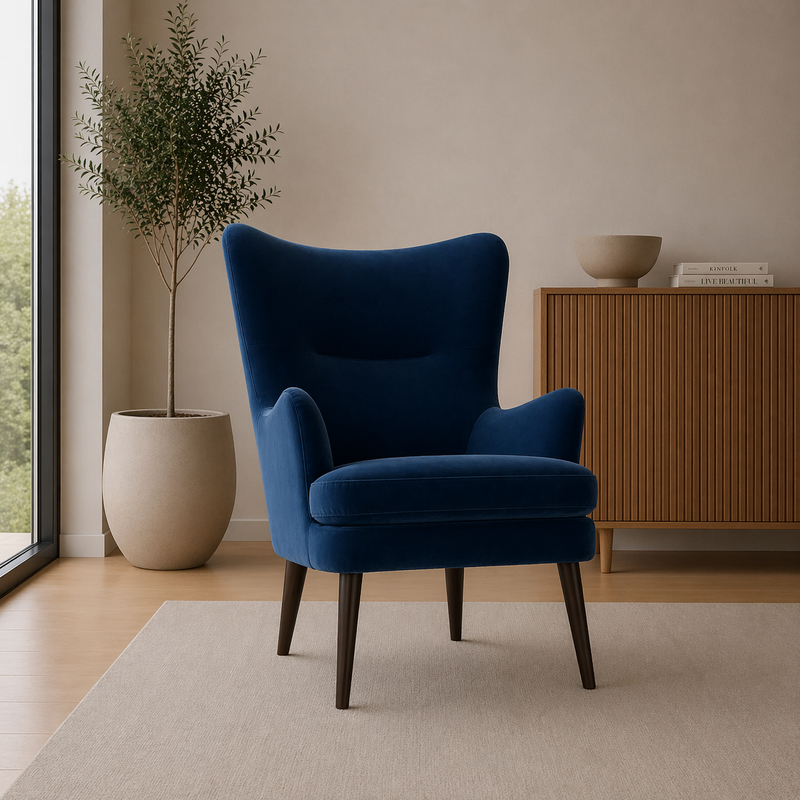 HUGO Armchair MEG 28 - navy velvet