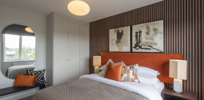 Long Low Headboard  - 7 FT Wide 24'' Tall (Orange)