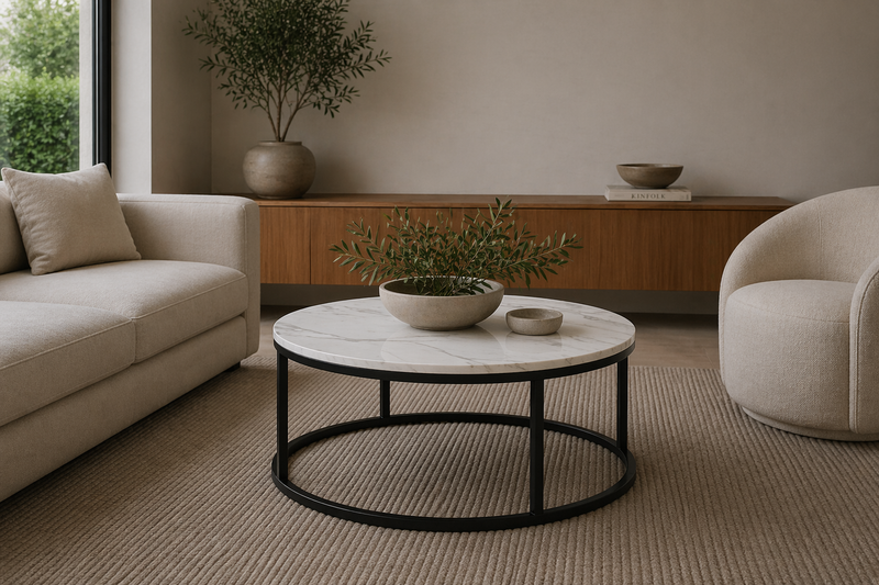 SPIRO Round Coffee Table 80cm - white