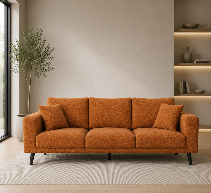 CONNIE 3-Seater Sofa MATANA 8 - terracotta