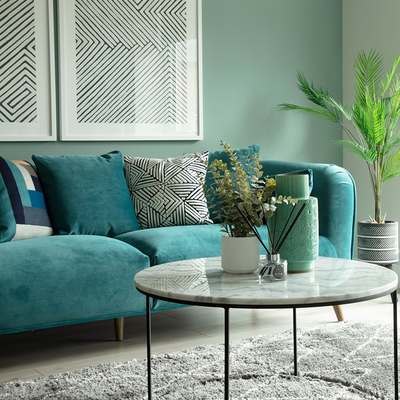 Avenue 3 Seater Sofa (Teal Velvet)
