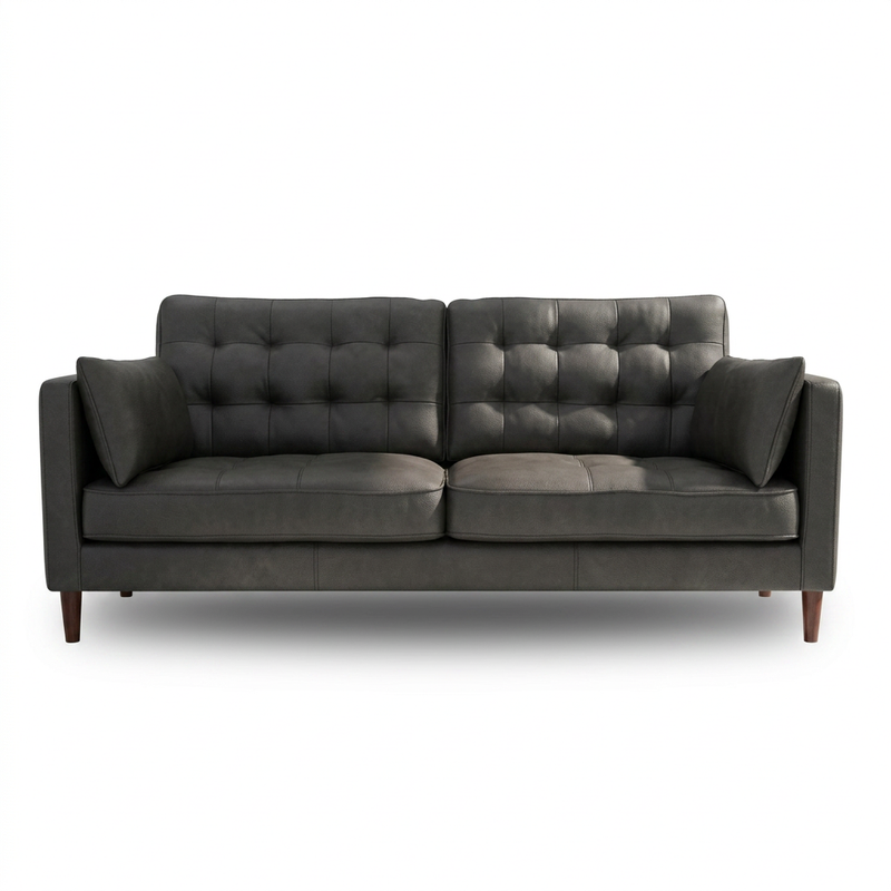EMMA 3-Seater Sofa PRESTON 96 - dark brown
