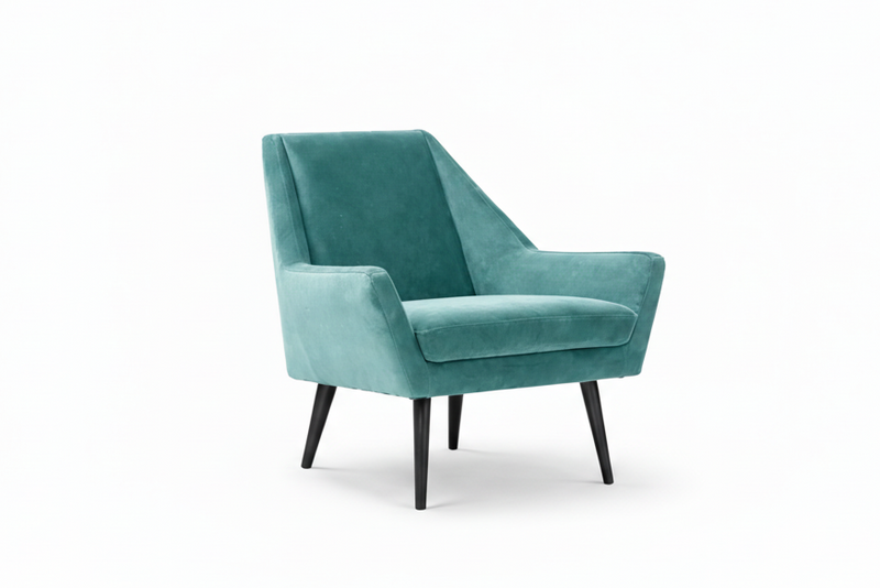 CARLTON Armchair MEG 12 - light teal velvet