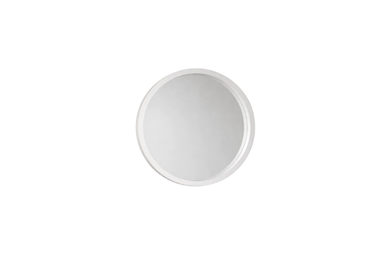 NEW ENGLAND Round White Painted Mirror 32cm