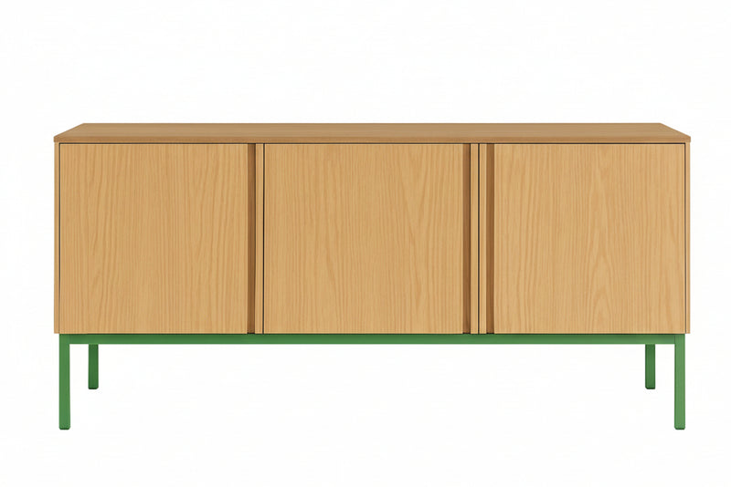 HORIZON Sideboard - oak / grass green