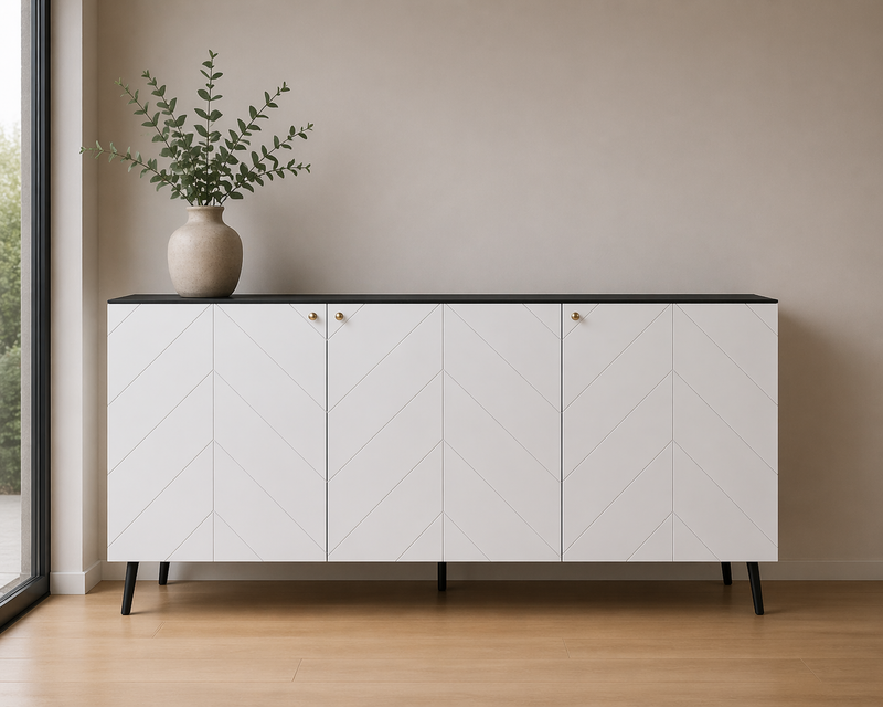 GRANT Sideboard - wenge / beige grey