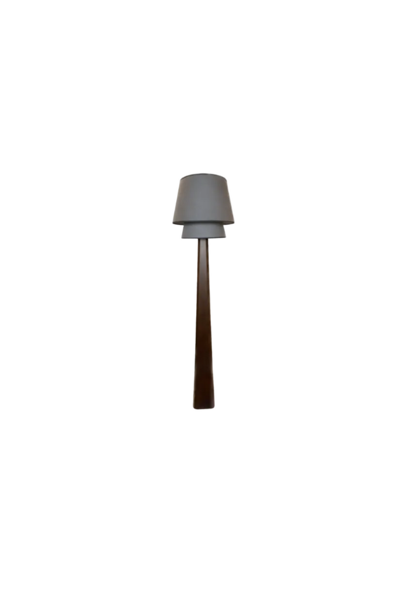 WAKE Floor Lamp - walnut / grey (E27)