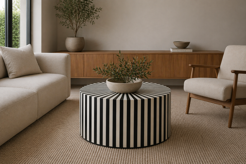 ZEBRA Coffee Table - black / white