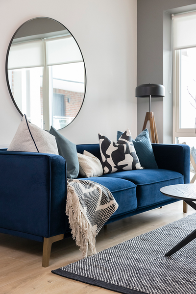 Hudson 3-Seater Sofa (Navy)