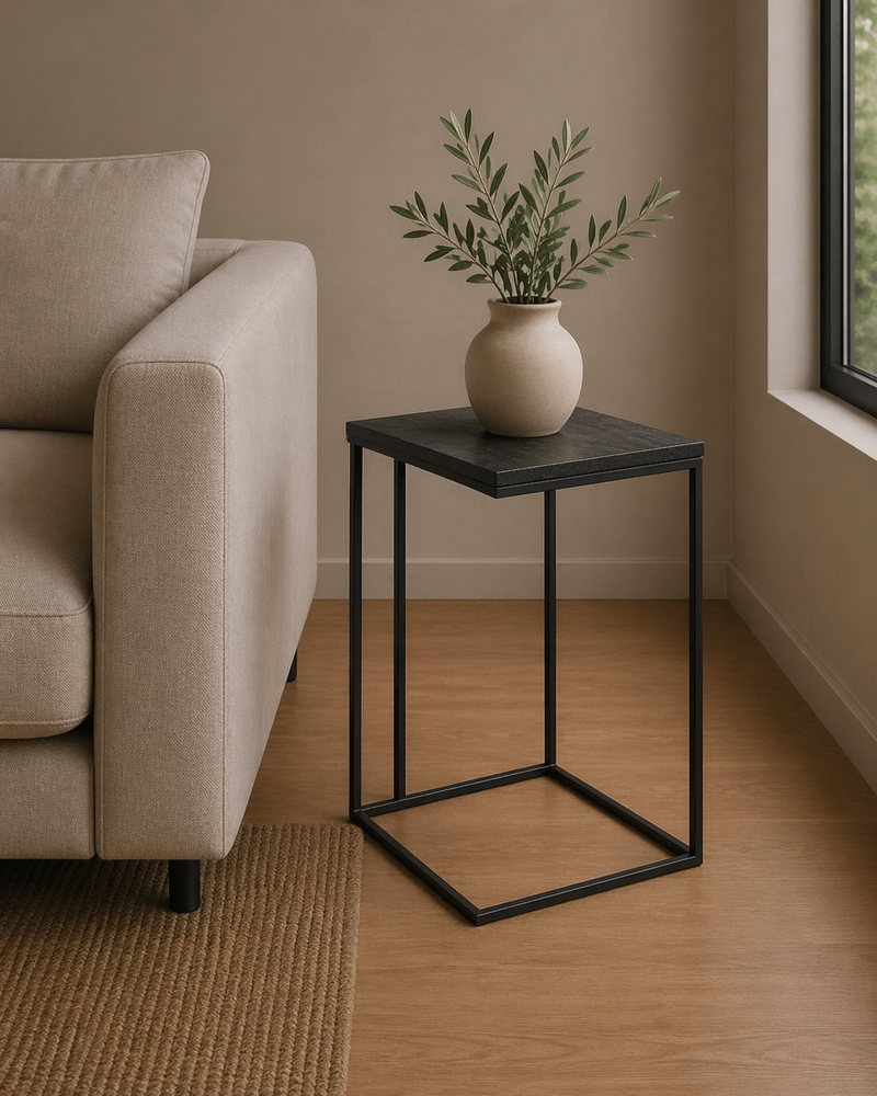 SHARING U-Shape End Table - black