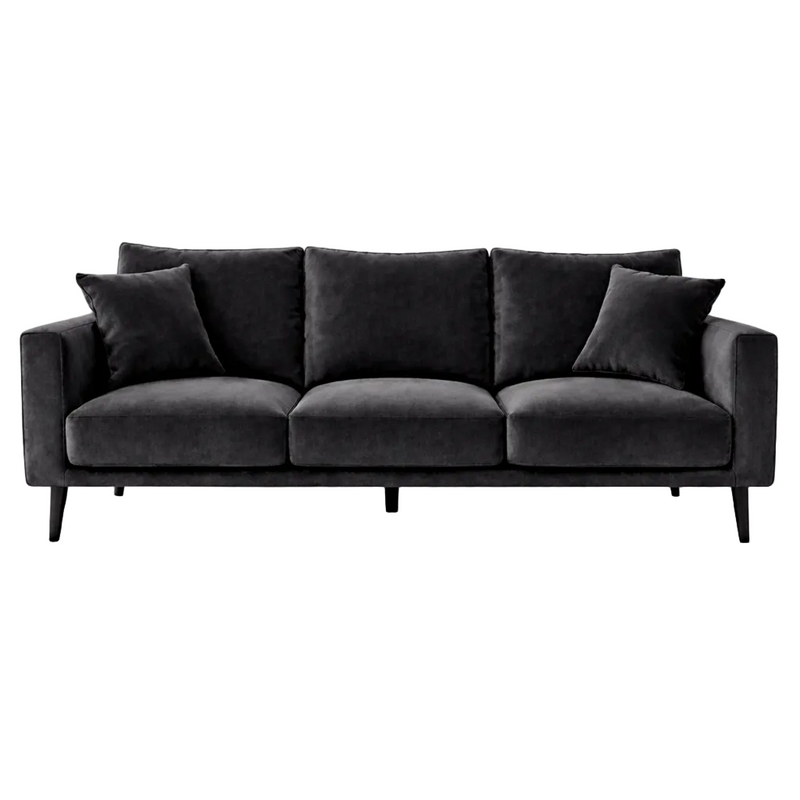 CONNIE 3-Seater Sofa VELUTTO 19 - graphite velvet