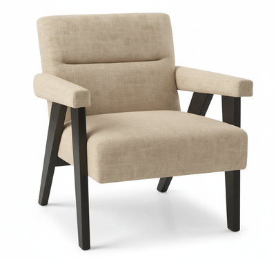 DAKOTA Lounge Chair - beige / black grey
