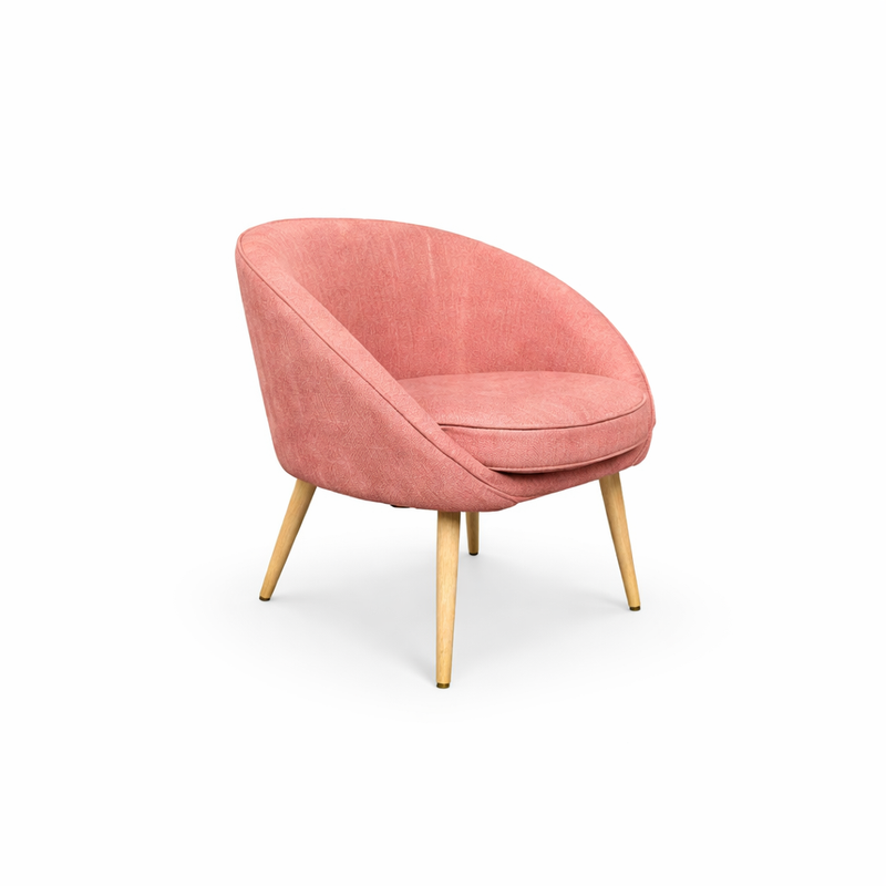 CURVED Armchair - pink