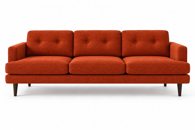 VERDI XL 3-Seater Sofa VELA 56 - rust