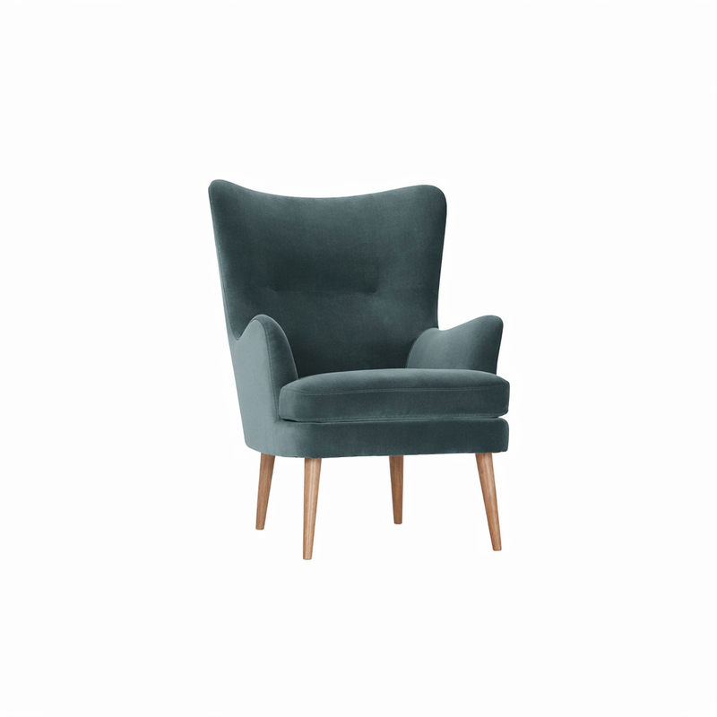 HUGO Armchair MEG 21 - charcoal velvet