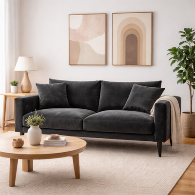 CONNIE 2-Seater Sofa VELUTTO 19 - graphite