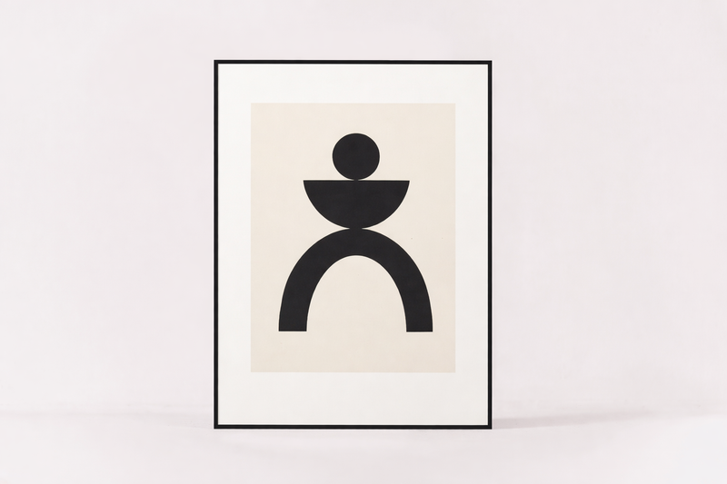 ABSTRATIC Person Framed  - black frame - 40X60CM