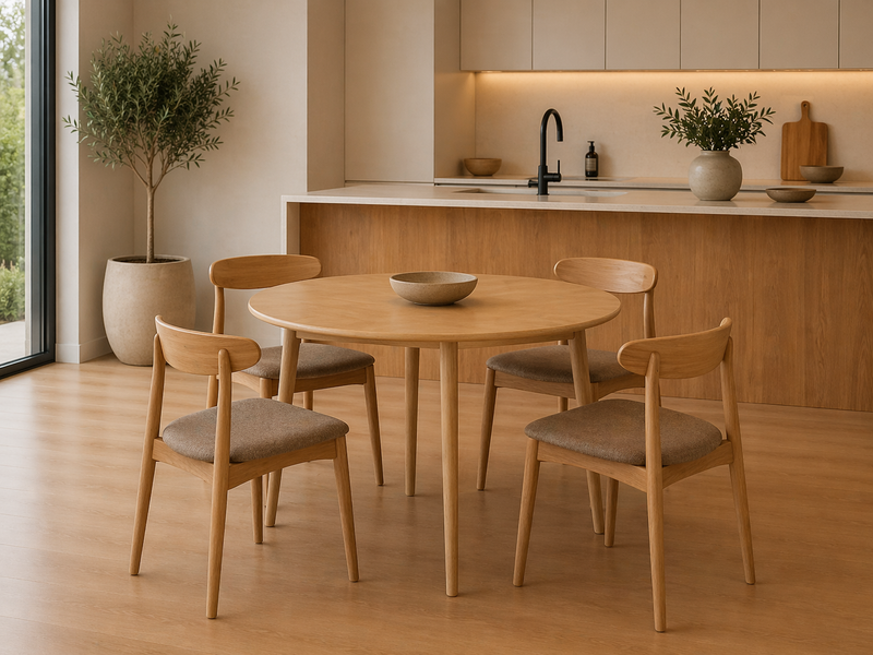 DOOLIN Round Dining Table 90cm - oak