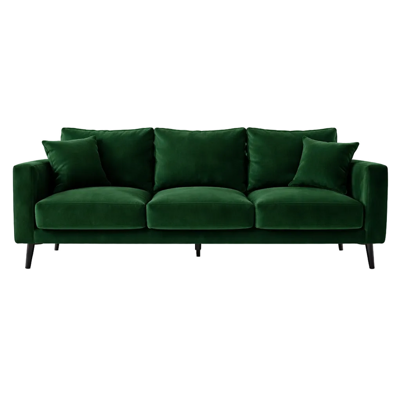 CONNIE 3-Seater Sofa VELUTTO 10 - dark green velvet
