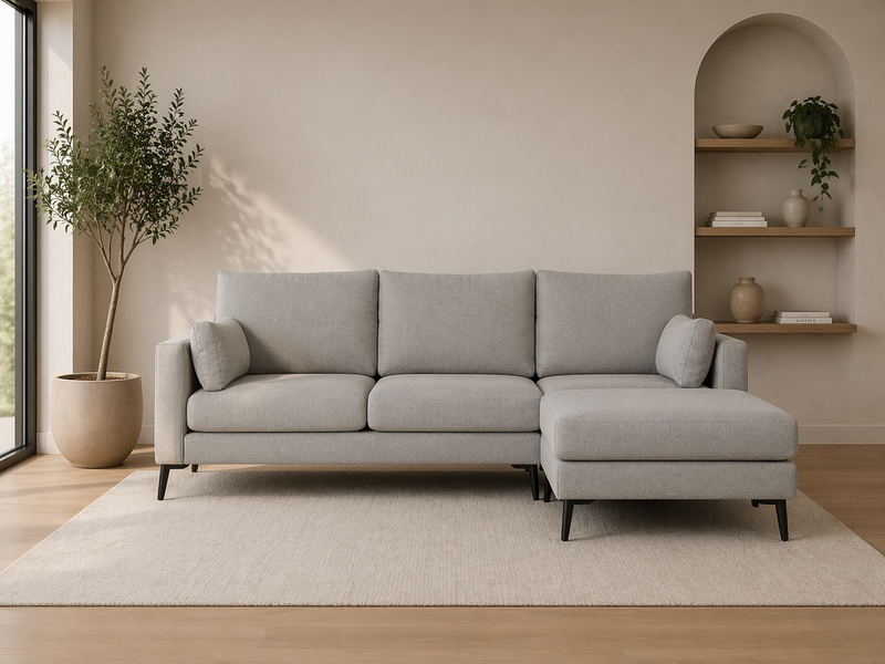 RAVEN Right-Hand Side Corner Sofa Crib 5 - greige