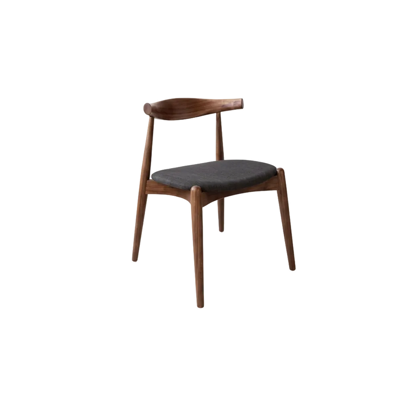 ELBOW Dining Chair - Walnut / Grey.