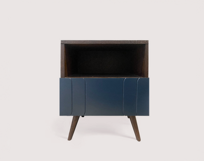 Grant Bedside Cabinet (Navy/ Wenge)