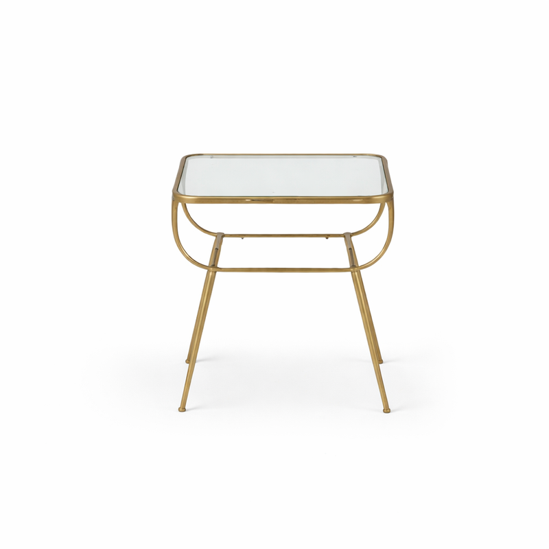 AMAZING End Table - antique brass