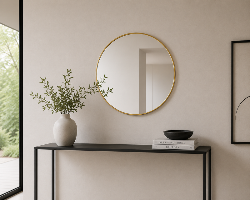 SOHO Round Mirror 80cm - gold.