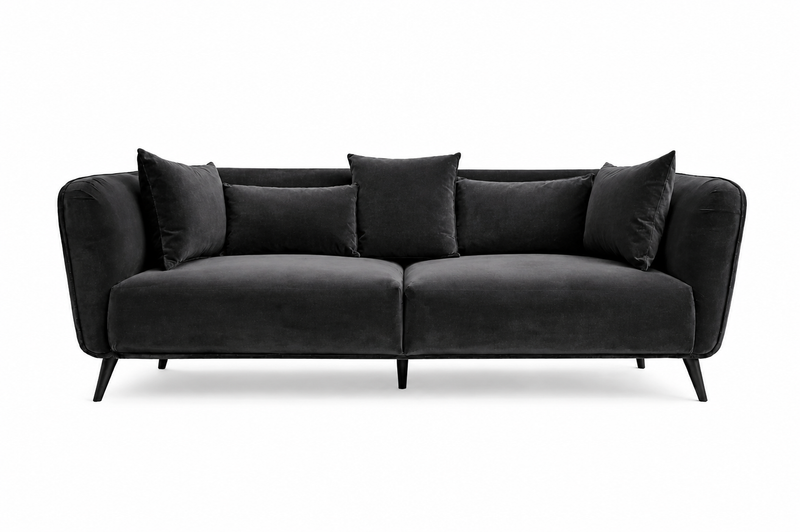 AVENUE 3 Seater MEG 21 - charcoal velvet