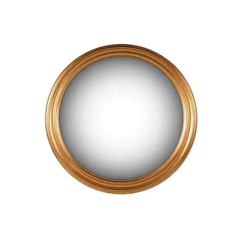 CONVEX Large Round Mirror 80cm - gold frame